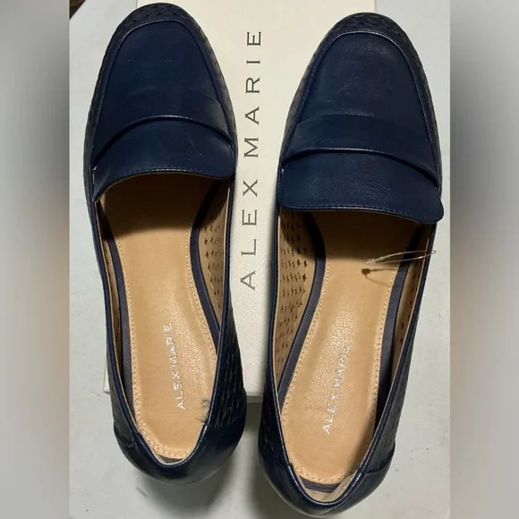 Alex Marie Navy Loafer Shoe - Picture 6 of 10